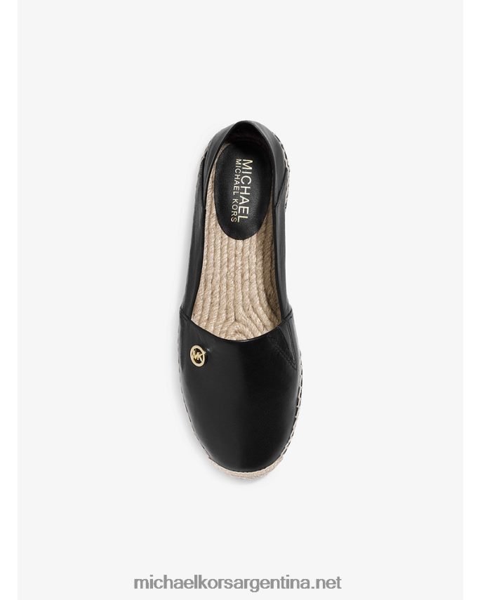 mujer negro alpargatas Kendrick de piel sin cordones Michael Kors T46HB02227