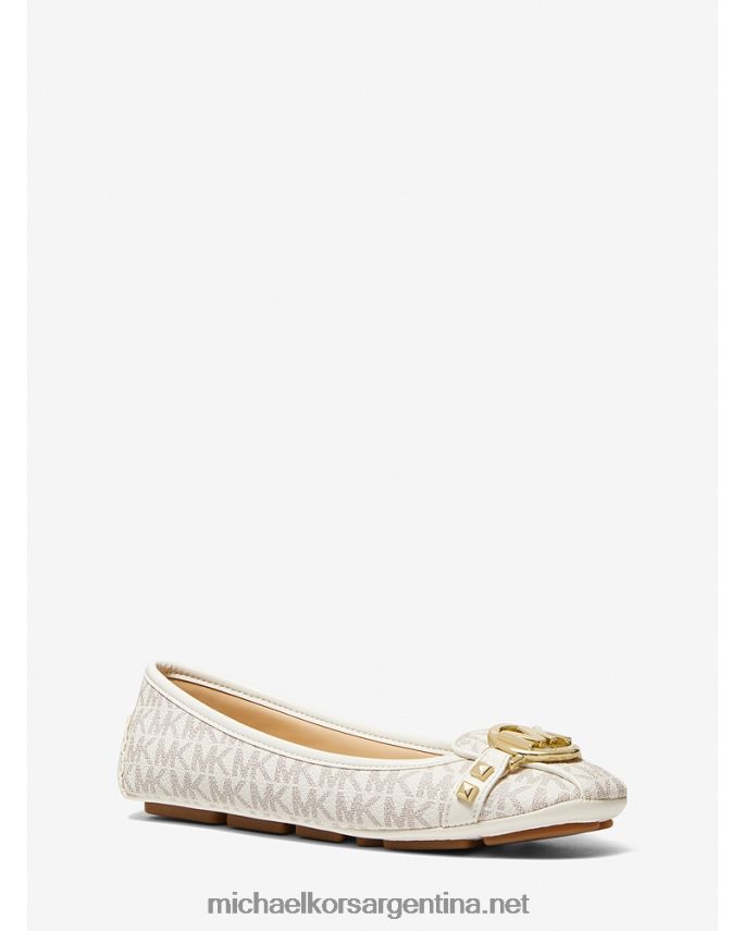 mujer vainilla mocasines con logo y tachuelas Fulton Michael Kors T46HB02262