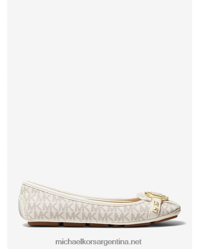 mujer vainilla mocasines con logo y tachuelas Fulton Michael Kors T46HB02262