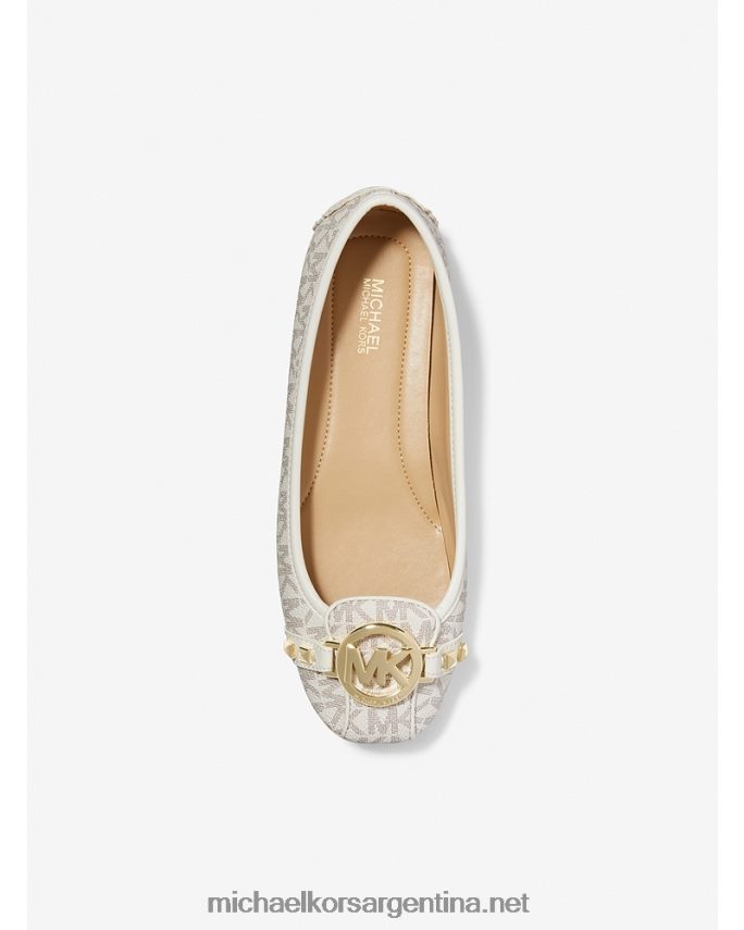 mujer vainilla mocasines con logo y tachuelas Fulton Michael Kors T46HB02262