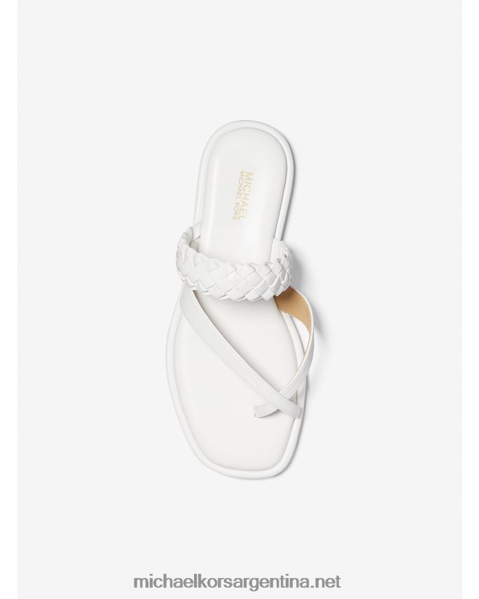 mujer Blanco óptico sandalia alba de piel sintética trenzada Michael Kors T46HB02055