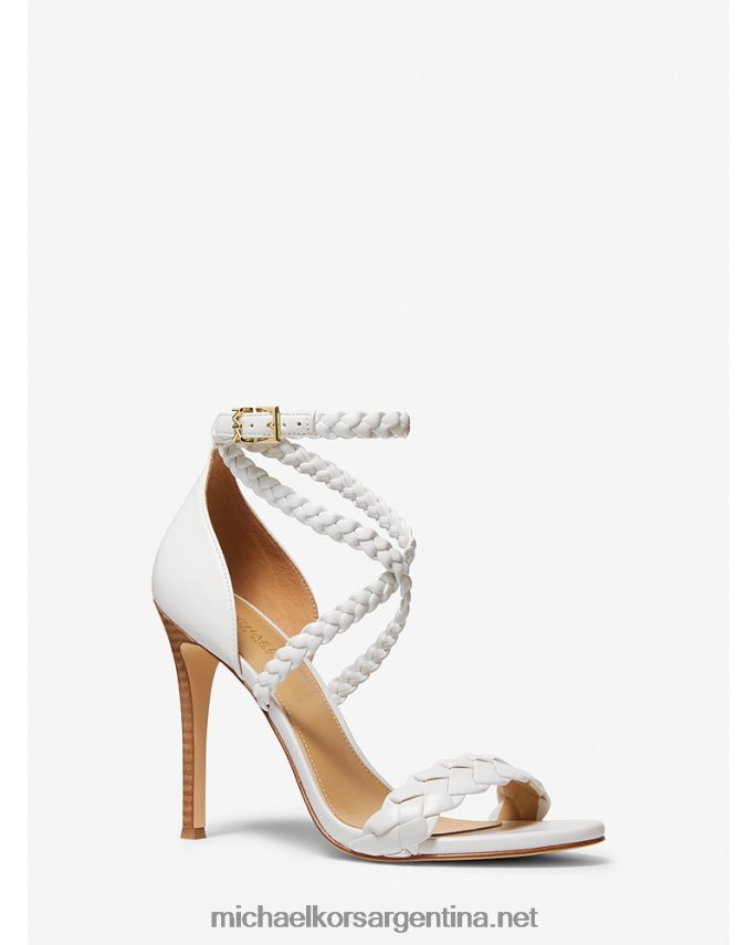 mujer Blanco óptico sandalia astrid trenzada de piel sintética Michael Kors T46HB02044
