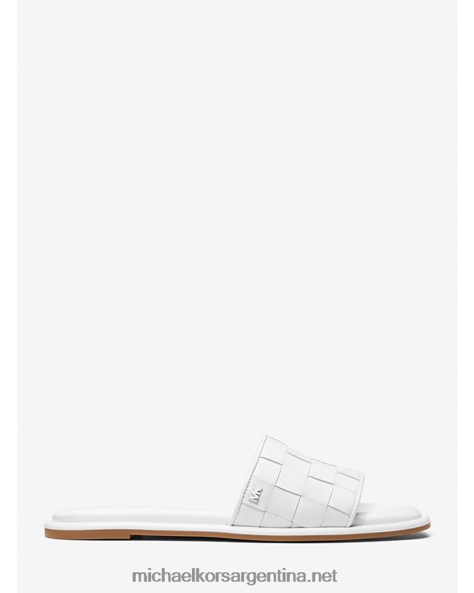 mujer Blanco óptico sandalias Hayworth de piel entretejida Michael Kors T46HB01830