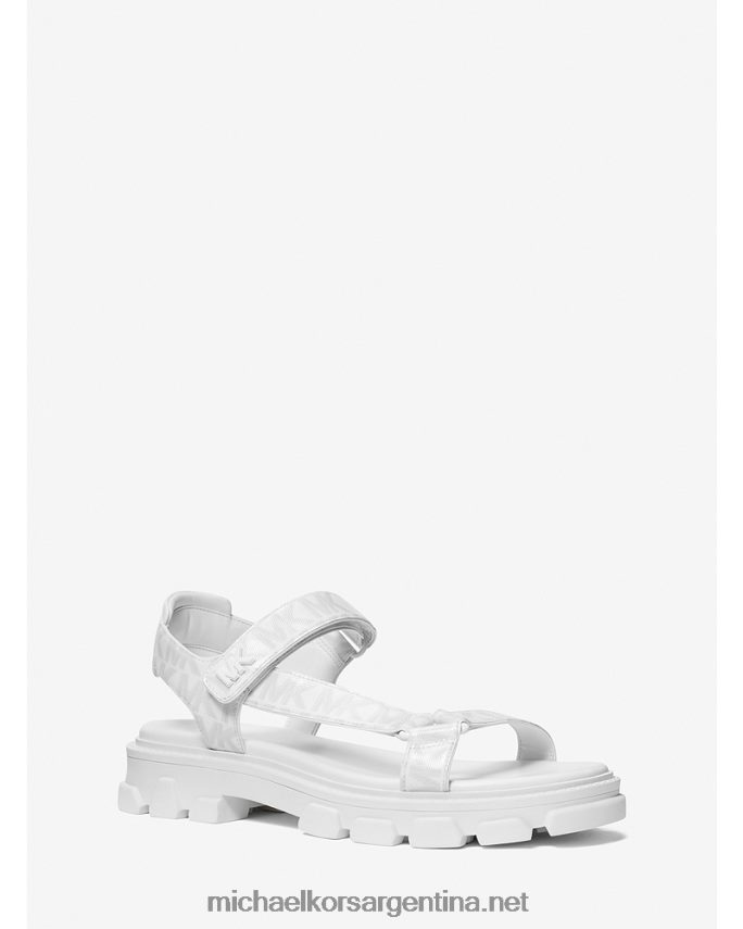mujer Blanco óptico sandalias Ridley con logo Michael Kors T46HB01988