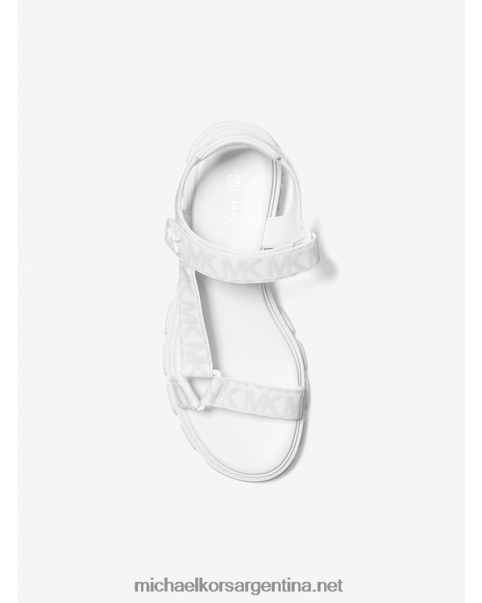 mujer Blanco óptico sandalias Ridley con logo Michael Kors T46HB01988