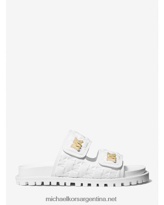 mujer Blanco óptico sandalias con logo de Stark en relieve de piel sintética Michael Kors T46HB01922