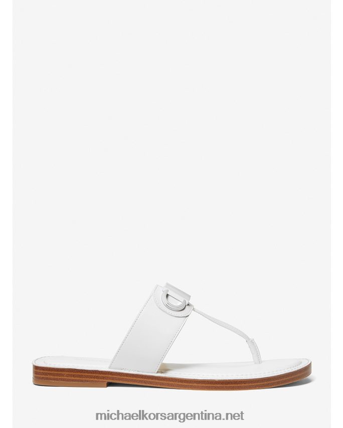 mujer Blanco óptico sandalias parker de piel con tira en t Michael Kors T46HB01898