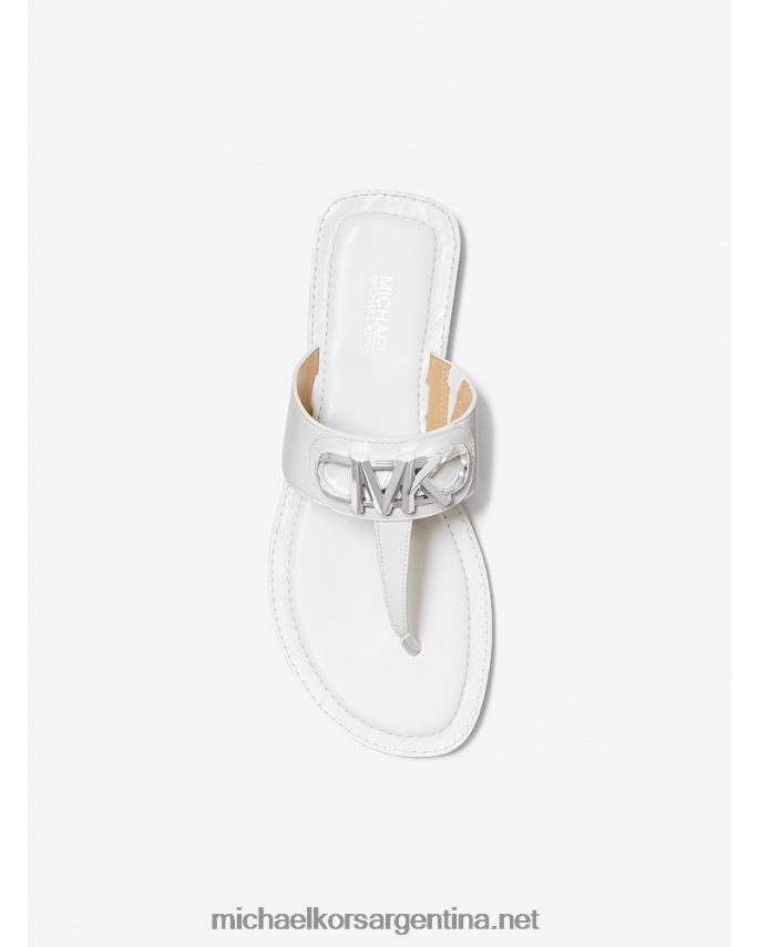 mujer Blanco óptico sandalias parker de piel con tira en t Michael Kors T46HB01898