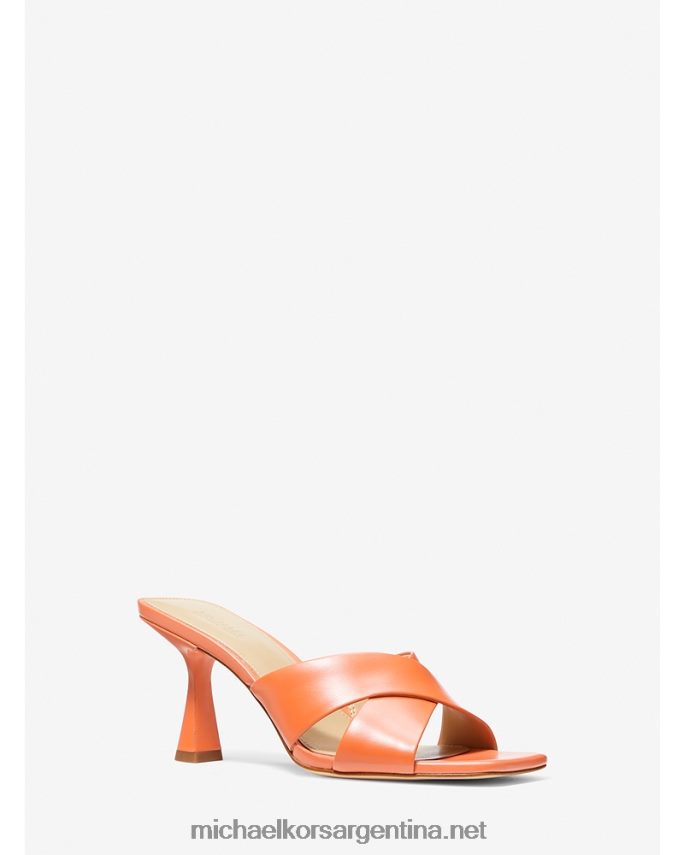 mujer albaricoque mule de piel clara Michael Kors T46HB01848