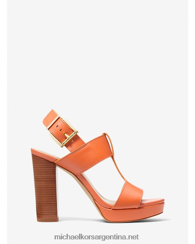 mujer albaricoque sandalia becker de piel con plataforma Michael Kors T46HB01932