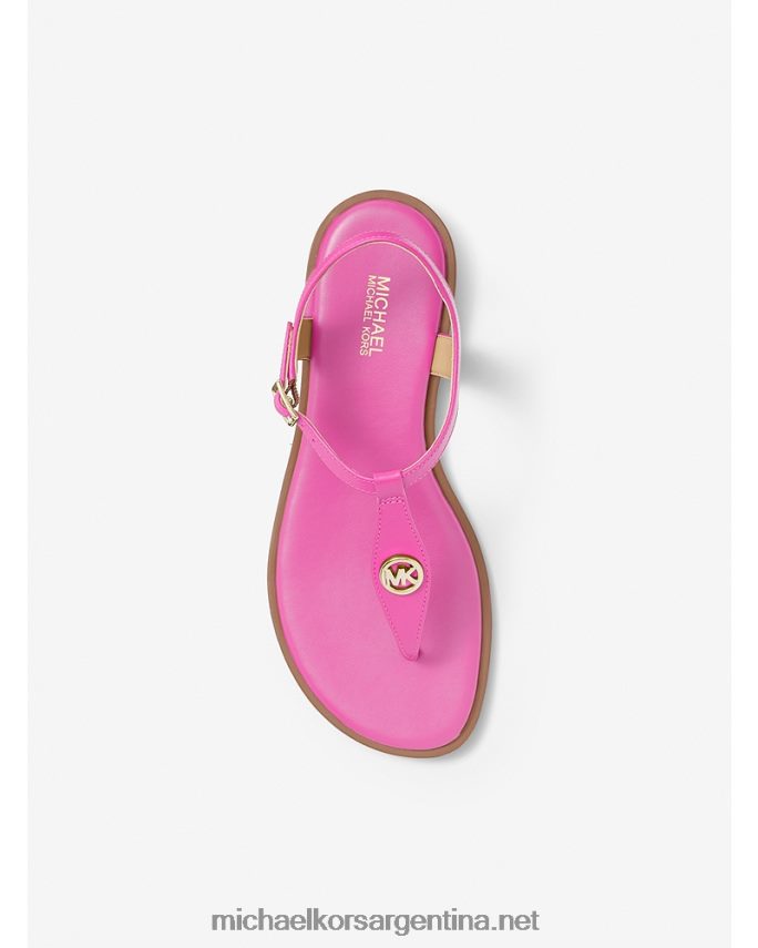 mujer cereza Sandalia Mallory con tira en T de piel Michael Kors T46HB01899