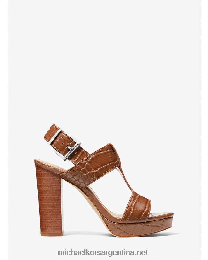 mujer equipaje sandalias becker con plataforma de piel sintética en relieve de cocodrilo Michael Kors T46HB01929