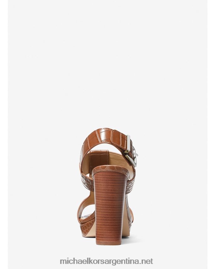 mujer equipaje sandalias becker con plataforma de piel sintética en relieve de cocodrilo Michael Kors T46HB01929