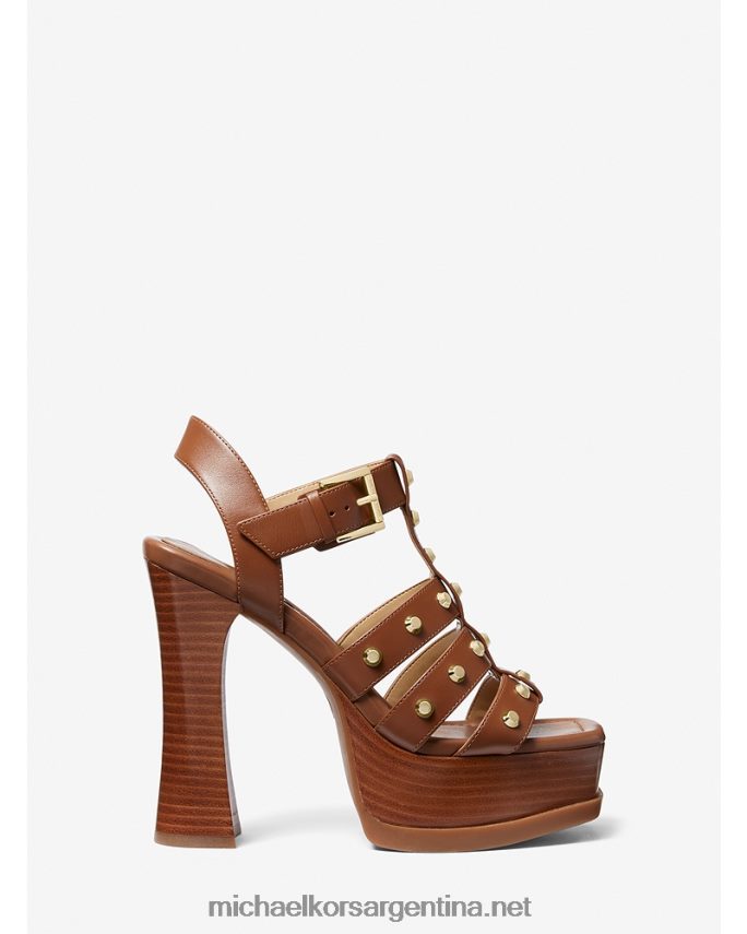 mujer equipaje sandalias jagger de piel con tachuelas y plataforma Michael Kors T46HB01820