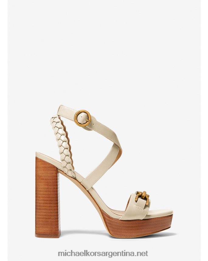 mujer es crema sandalias Kailey de piel con plataforma y adornos Michael Kors T46HB02048