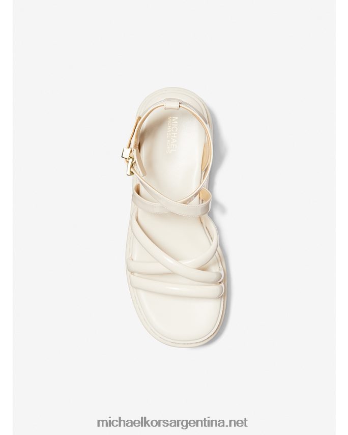 mujer es crema sandalias issa con plataforma plana de charol sintético Michael Kors T46HB01952