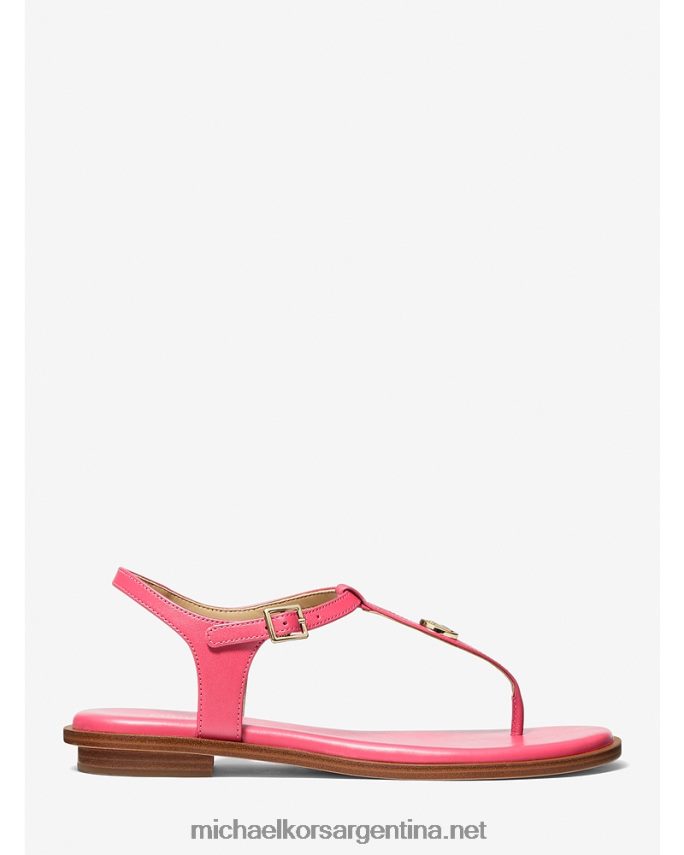 mujer geranio Sandalia Mallory con tira en T de piel Michael Kors T46HB01895