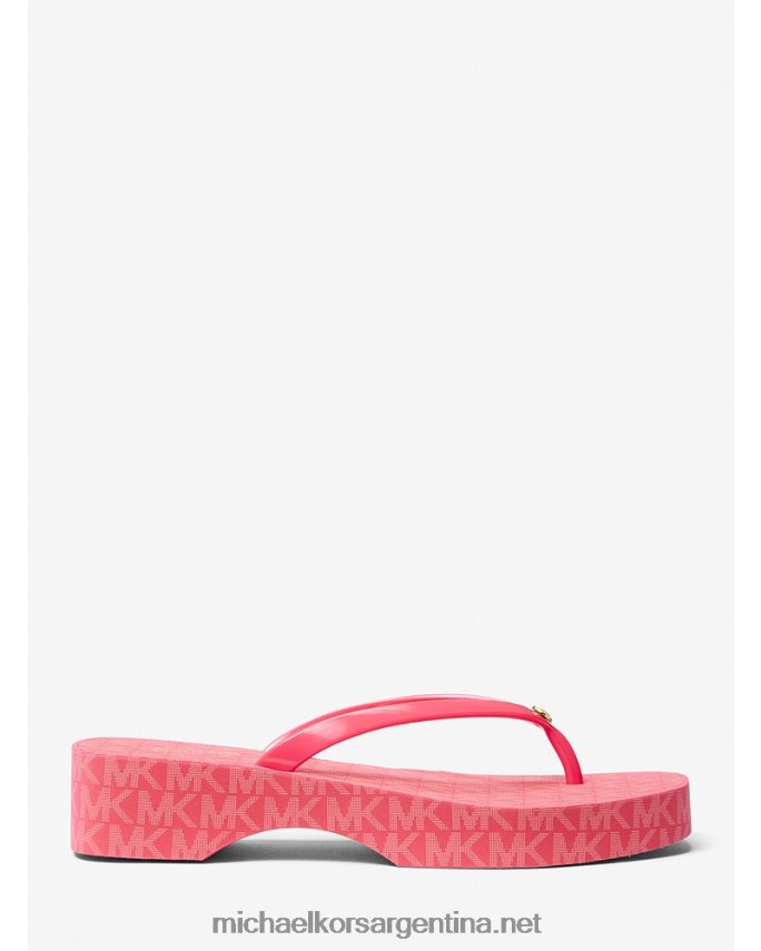 mujer geranio chanclas con logo de lilo Michael Kors T46HB01871