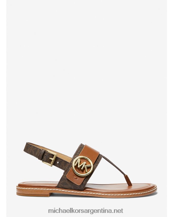 mujer marrón sandalia carmen logo y piel sintética Michael Kors T46HB02082