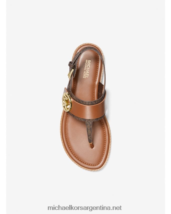 mujer marrón sandalia carmen logo y piel sintética Michael Kors T46HB02082
