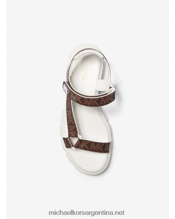 mujer marrón sandalias Ridley con logo Michael Kors T46HB01986