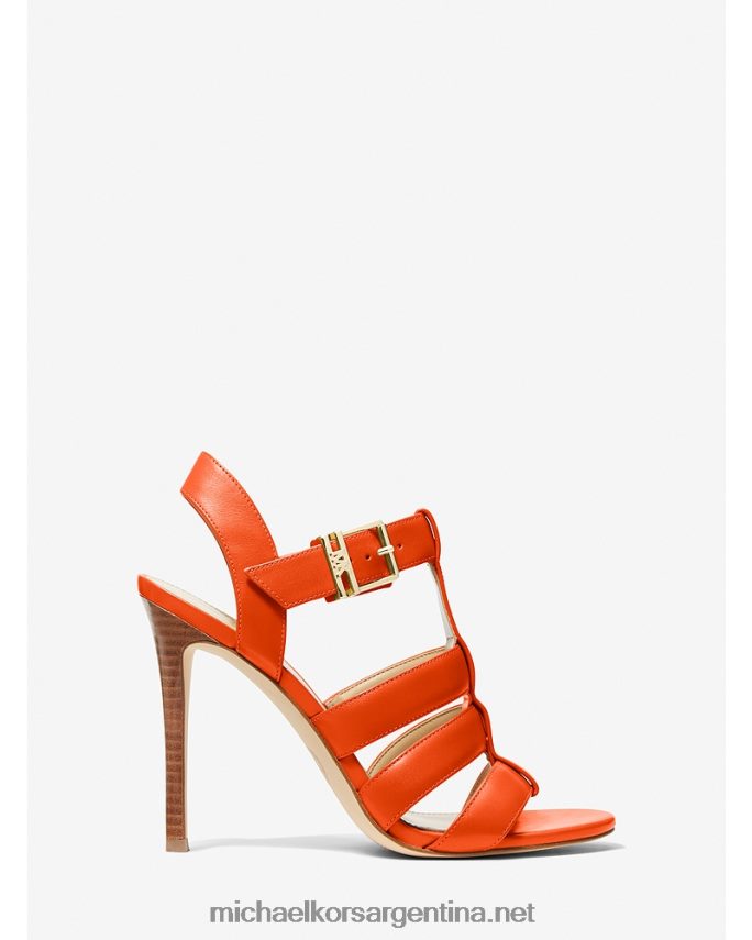 mujer naranja óptica sandalia jagger de piel Michael Kors T46HB01924