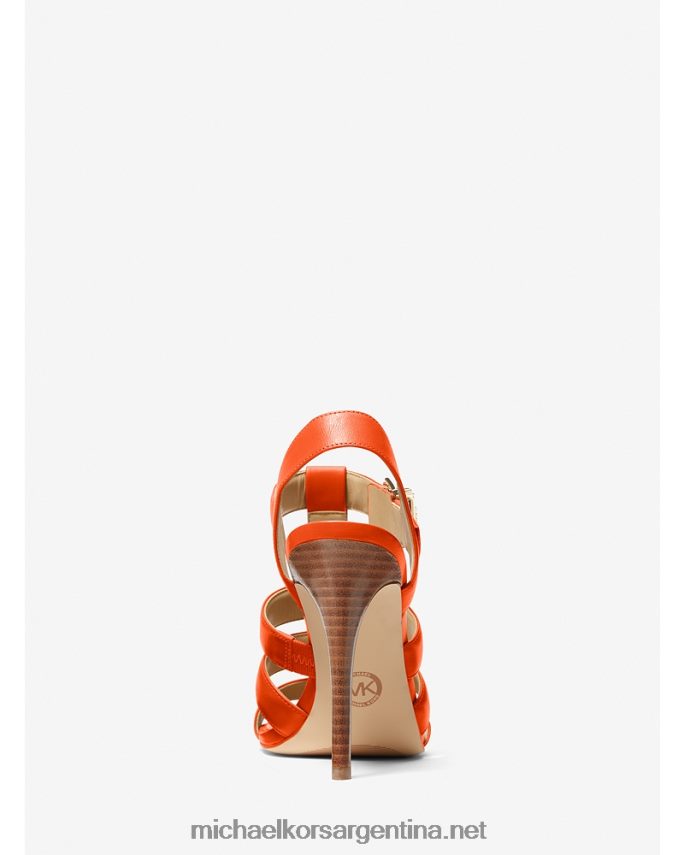 mujer naranja óptica sandalia jagger de piel Michael Kors T46HB01924