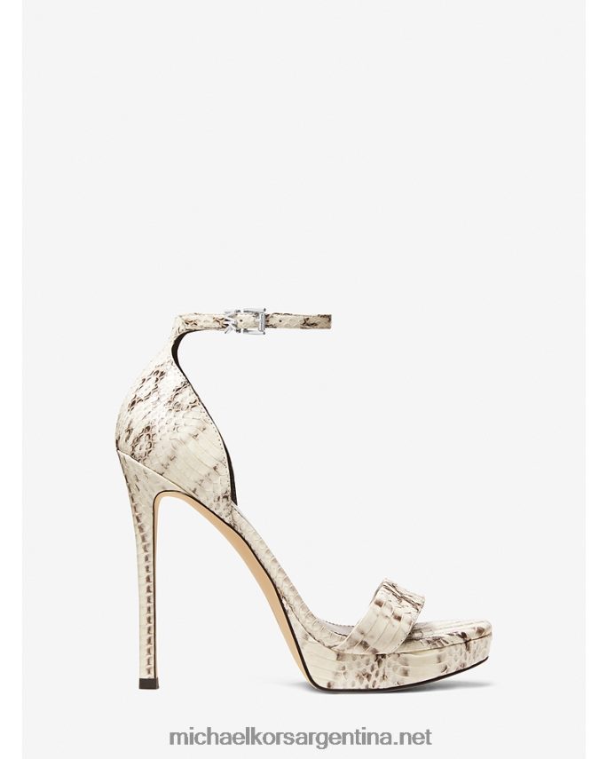 mujer natural sandalia con plataforma de piel de serpiente jordyn Michael Kors T46HB02018