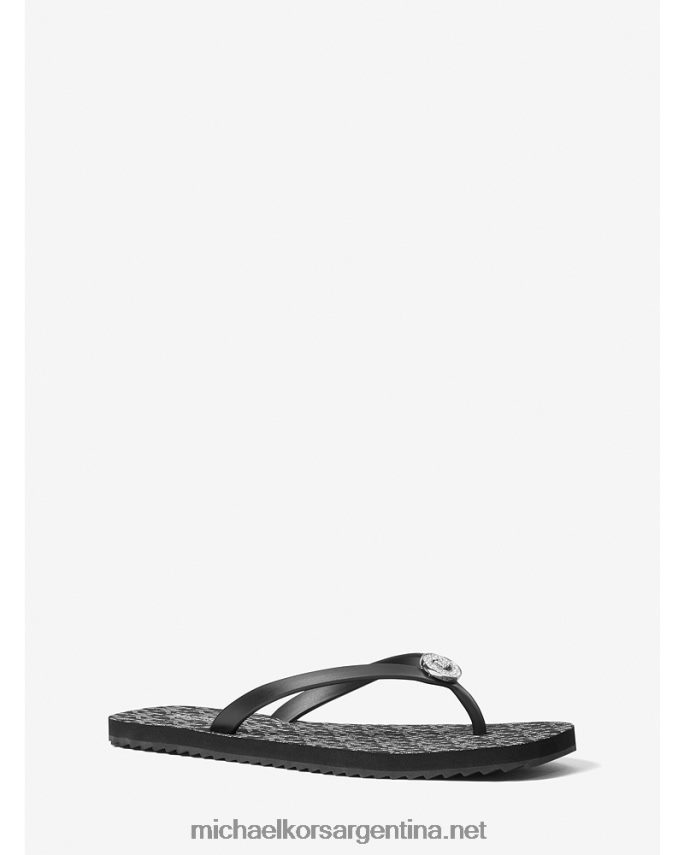 mujer negro/plata chanclas con logo jinx Michael Kors T46HB01993