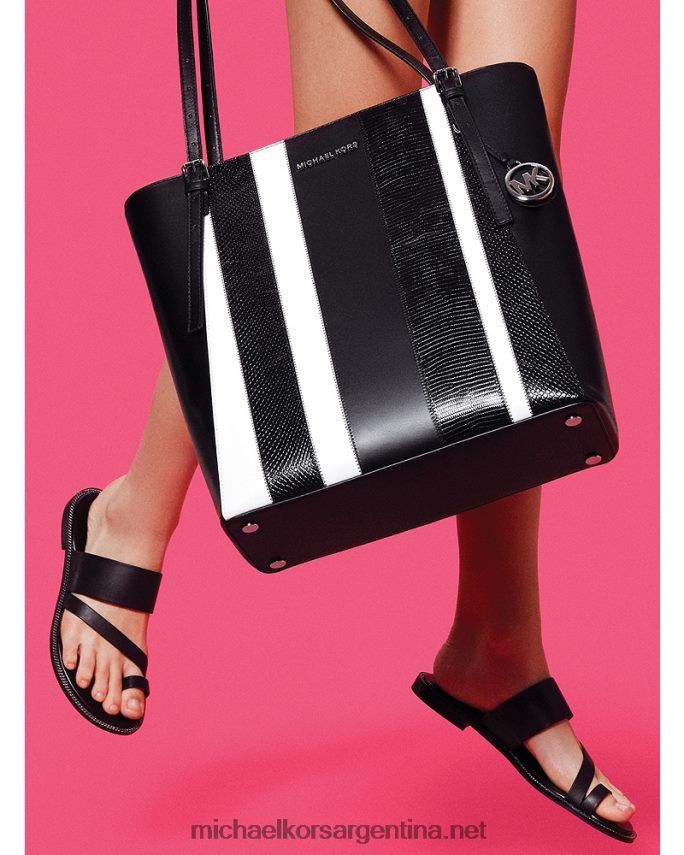 mujer negro sandalia Pratt de piel Michael Kors T46HB02085