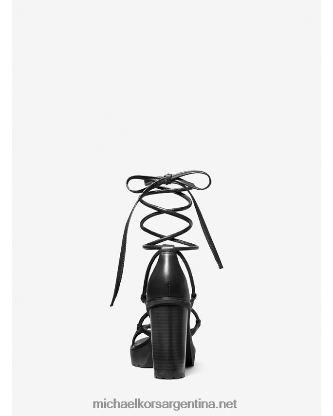 mujer negro sandalia con plataforma de piel vero Michael Kors T46HB02047