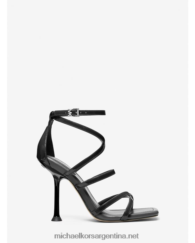 mujer negro sandalia imani de charol Michael Kors T46HB01864