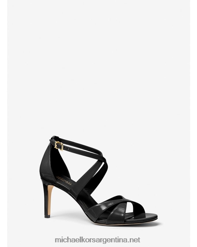 mujer negro sandalia kinsley de charol sintético Michael Kors T46HB01992