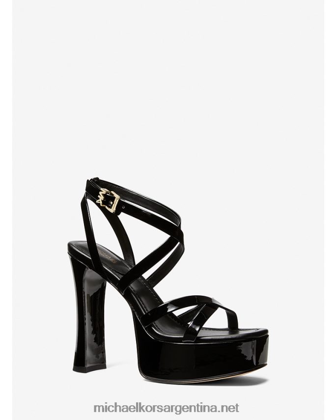 mujer negro sandalia paola de charol sintético Michael Kors T46HB01890