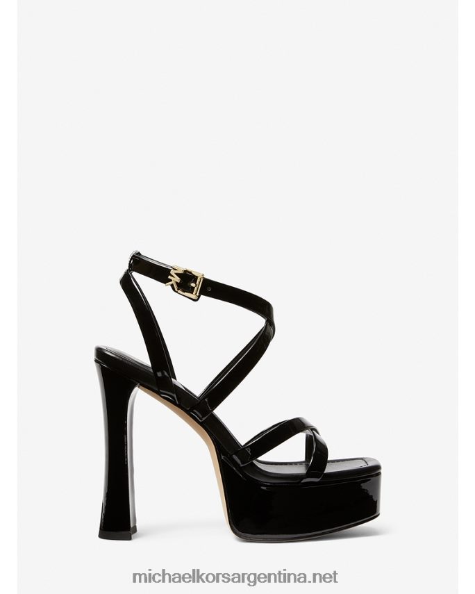 mujer negro sandalia paola de charol sintético Michael Kors T46HB01890