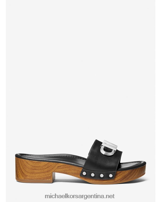 mujer negro sandalia parker de piel con plataforma Michael Kors T46HB01874