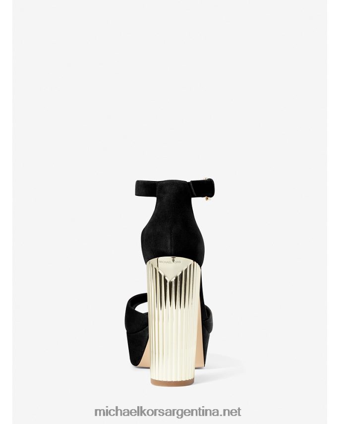 mujer negro sandalia porter de ante con plataforma Michael Kors T46HB01982