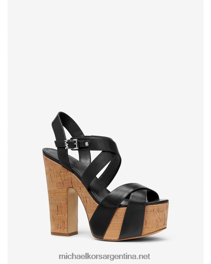 mujer negro sandalia suki de piel con plataforma Michael Kors T46HB01912