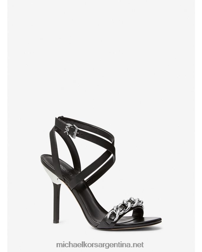 mujer negro sandalias asha de piel con detalles Michael Kors T46HB01941