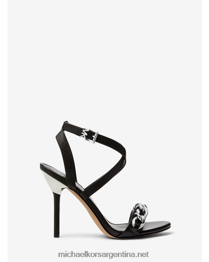 mujer negro sandalias asha de piel con detalles Michael Kors T46HB01941