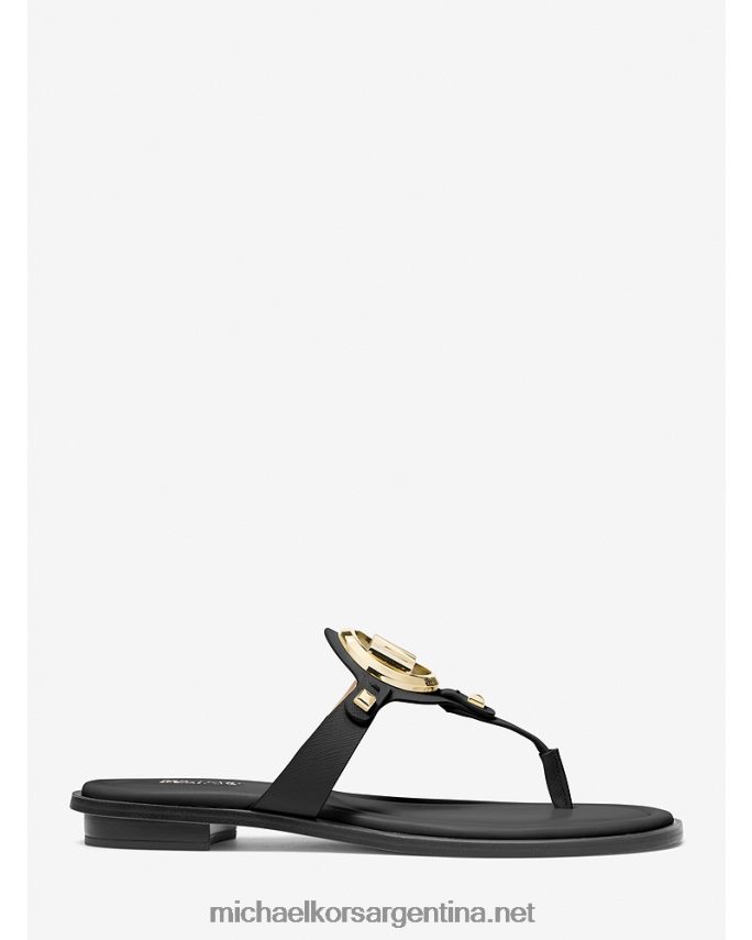 mujer negro sandalias aubrey de piel sintética con correa en T Michael Kors T46HB02001