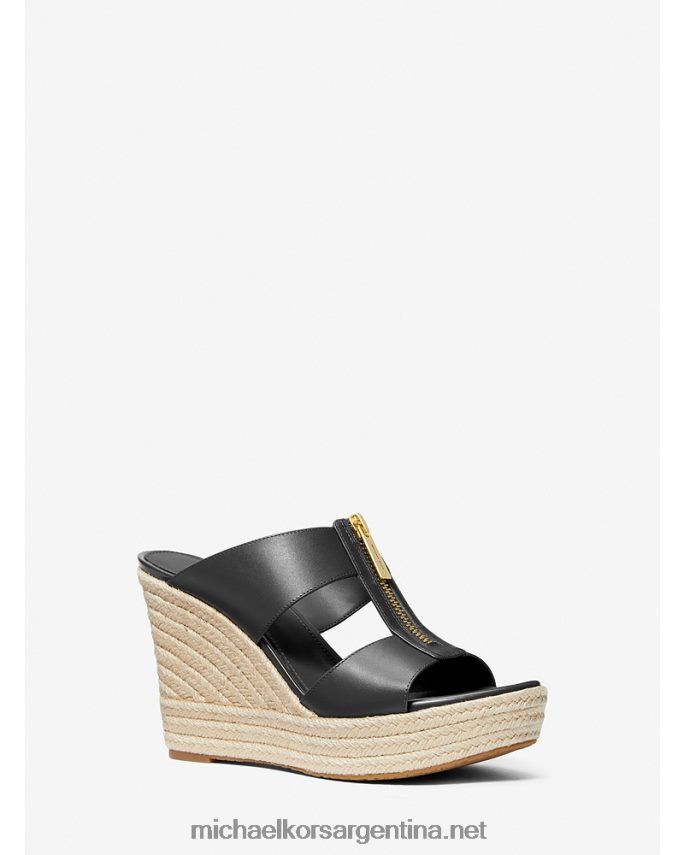 mujer negro sandalias bradley de piel con cuña Michael Kors T46HB01860