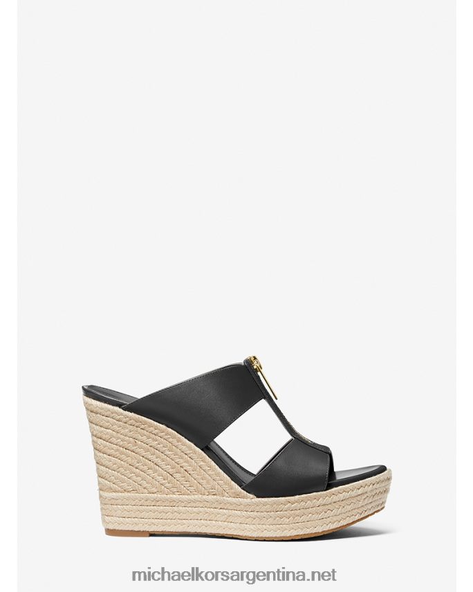 mujer negro sandalias bradley de piel con cuña Michael Kors T46HB01860