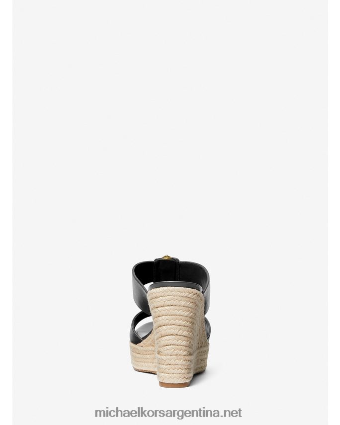 mujer negro sandalias bradley de piel con cuña Michael Kors T46HB01860