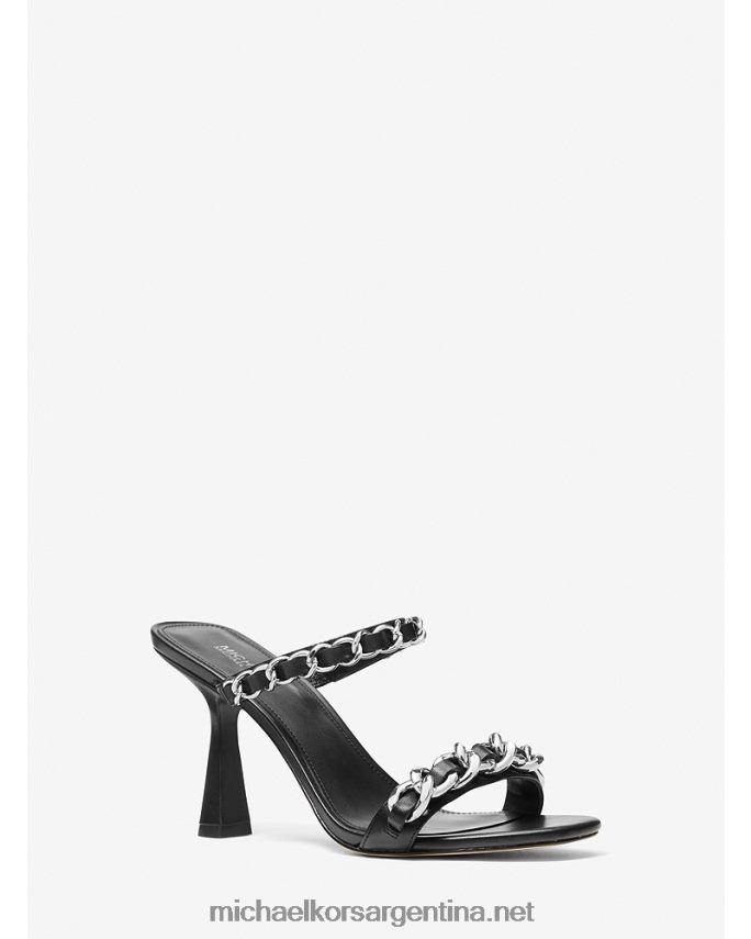 mujer negro sandalias claras de piel con detalles Michael Kors T46HB01963