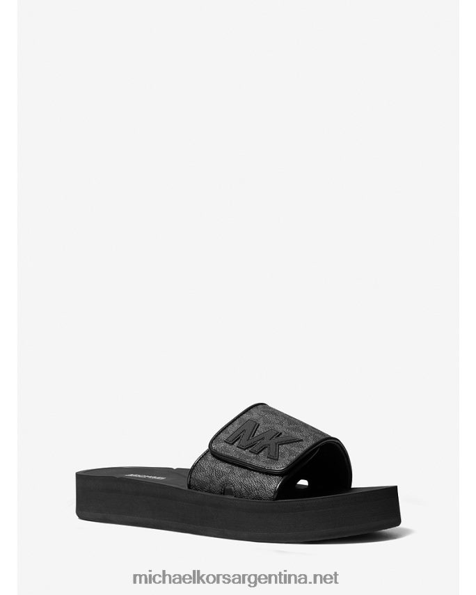 mujer negro sandalias con plataforma y logo Michael Kors T46HB01919