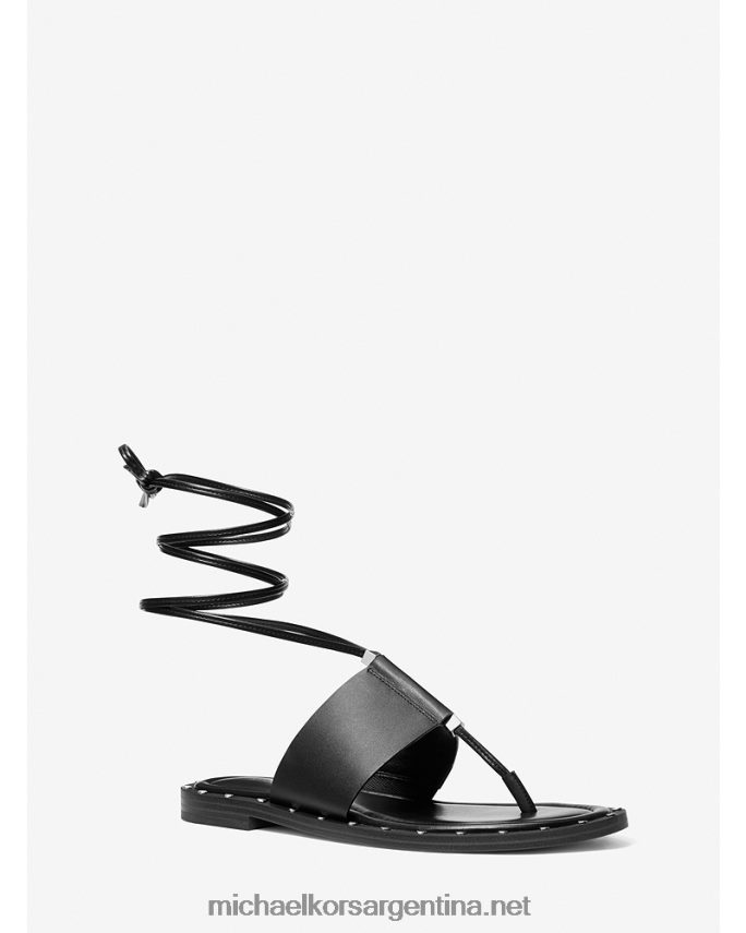 mujer negro sandalias jagger de piel con cordones Michael Kors T46HB01840