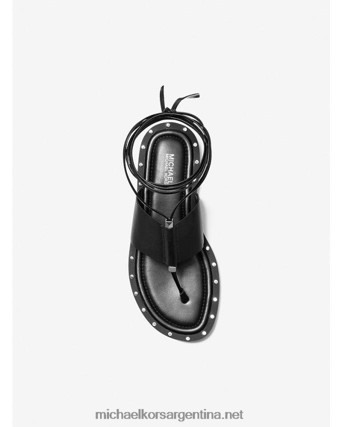 mujer negro sandalias jagger de piel con cordones Michael Kors T46HB01840