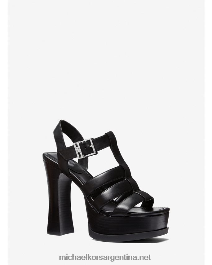 mujer negro sandalias jagger de piel con plataforma Michael Kors T46HB01881