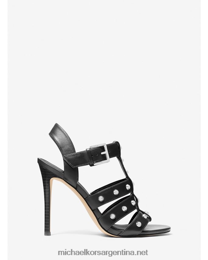 mujer negro sandalias jagger de piel con tachuelas Michael Kors T46HB01825